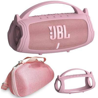 JCHPINE Silicone Cover and Hard Case for JBL Charge 4 / Charge 5 Speaker | Protective Cases for Charge 5/4 Bluetooth Speaker Accessories, NOT for Wi-Fi Version (Pink)