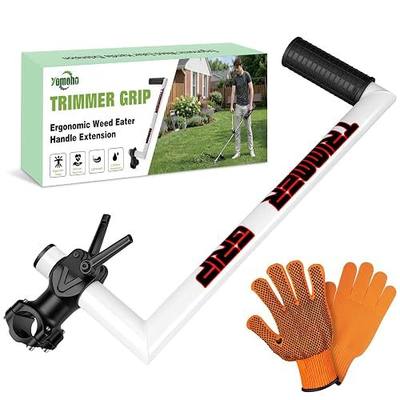 Upgraded Ergonomic Back Saver Weed Eater Handle, Universal String Trimmer Handle Extension, Weed Wacker Trimmer Handle Grip, Back Pain Relief for Lawn Care and Landscaping, 17.1in (Patented)