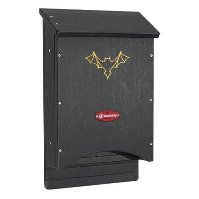 Kingsyard Recycled Plastic Large Bat Houses for Outdoors - Double Chamber Bat Box, Perfect Design to Attract Bats, Durable & Easy to Install for Backyard, Black