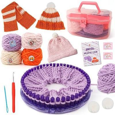 QXHOL Knit Hat Scarf Knitting Loom Kit - DIY Craft Kit for Beginners | Create Custom Hats & Scarves Ideas Christmas Birthday Gifts for Girls & Boys,Toys for Age Kids 6 7 8 9 10 11 12