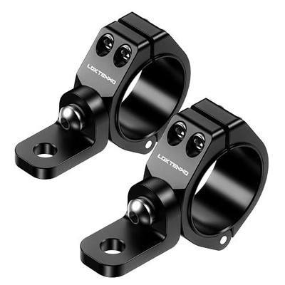 LOKTENWO Thicken Light Bar Mounts Fit 1.5''/1.75''/1.85''/2'' Roll Cage | 2PCS Heavy Duty CNC Aluminum UTV Whip Light Mount 360° Adjustable Light bar Mounting Bracket