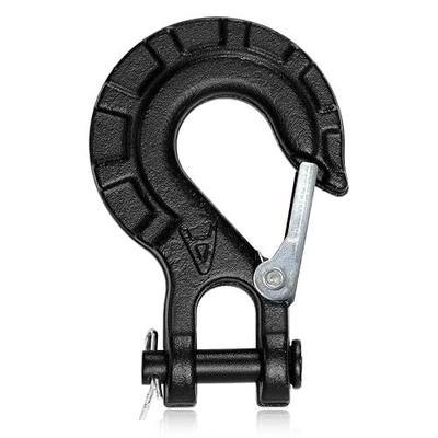 Winch Hook Forged Steel Heavy Duty Clevis Slip Hook 5/16" Extreme Hook for Winch Cable Ropes (Black)