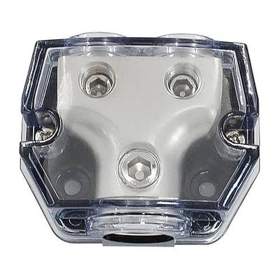 Bonsicoky 2 Way Amp Power Ground Distribution Block, 0 Gauge | 0 Gauge In 0 Gauge Out, 1 In 2 Out, Splitter, Car Boat Audio