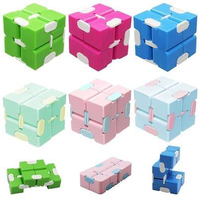 6 Pack Infinity Cube Toys, Fidget Blocks for Kids Boys Girls, Infinite Cubes Flip Cube Finger Toys for Birthday Gifts Goodie Bag Basket Stuffers Classroom Prizes Party Favors