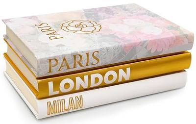 Gold Decorative Books for Home Decor - Set of 3 Shelf Decor | Gold decor for living room, Coffee table decor books gold, Decoration accents, Fashion designer aesthetic stack