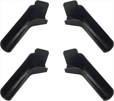 Rain Gutter Nozzles, RV Rain Deflector, Left & Right Set (2 Pcs) | Protects RV roof, diverts rainwater to both sides; 2 pcs each for left and right, black finish