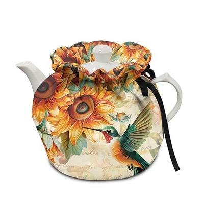 Generic Sunflower Hummingbird Breakfast Pot Cover Tea Kettle Lid Teapots Dust Cover Insulated Portable Breakfast Warmer for Home Kitchen for Home Table Restaurant Decorative Accessories