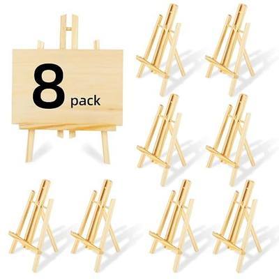 8 Pack16 x7.7 Wooden Easel,Easel Stand for Painting,Tabletop | Easel Stand for Painting for Artist/Students/Beginners, Portable Canvas Photo Picture Sign Holder
