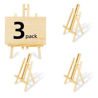 3 Pack16 x7.7 Wooden Easel,Easel Stand for Painting | Tabletop Easel for Artist/Students/Beginners, Portable Canvas Photo Picture Sign Holder