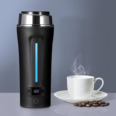 Dual Voltage Travel Kettle, 110-240V 316 Stainless Steel Portable Electric Kettle with LCD Display, 4 Temperature Settings, 4 Colors LED for Global Use (350ML)