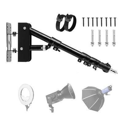 SITTO Ring Light Wall Mount 43inch/110cm, Triangle Boom Arm for Barbershop | Beauty Salon, Live Streaming, Tattoo, Photography Studio, Support 180° Rotation