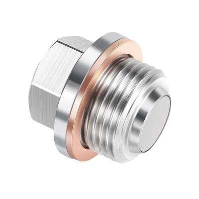 M20x1.5 Engine Oil Drain Plug Stainless Fit for Subaru 98-13 Forester, 93-14 Impreza, 90-19 Legacy, 08-14 Tribeca, 13-21 WRX STI, Stainless Steel Magnetic Oil Pan Drain Plug