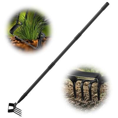 Garden Hoe for Weeding - 74" Long Handle Stirrup Hoe with Rake for Easy Gardening,Heavy Duty Metal Action Hoe for Gap Weeding,Adjustable Scuffle Weed Hoes for Pulling Weeds and Cultivating