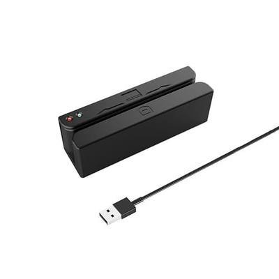 MSR90U Magnetic Strip Card Reader 3 Track USB POS Magstripe Card Reader for POS System Cashier Registry,Plug and Play, Black