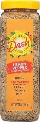 Dash Salt-Free Seasoning Blend, Lemon Pepper, 21 Ounce
