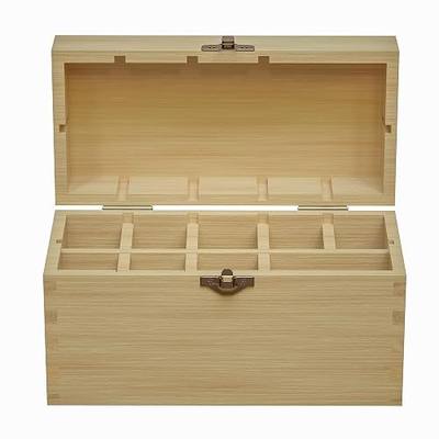 Gemtone Handmade Bamboo Storage Box for Storing Gold Silver Platinum Jewelry Testing Kit Acids Chemicals 9 slots