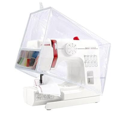 Sewing Machine Cover with Storage Pockets,Protective Dust Cover for Sewing Machine, Sewing Machines Dust Covers Compatible with Singer Brother Machines (clear)