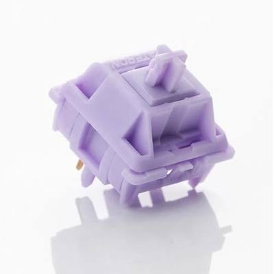 OOCTPK Chilkey POM Purple Linear Keyboard Switches for Mechanical Gaming Keyboard, 20gf Min Force 5-Pin Pre Lubed Creamy Clacky Switches with Double Stage Spring (35pcs)