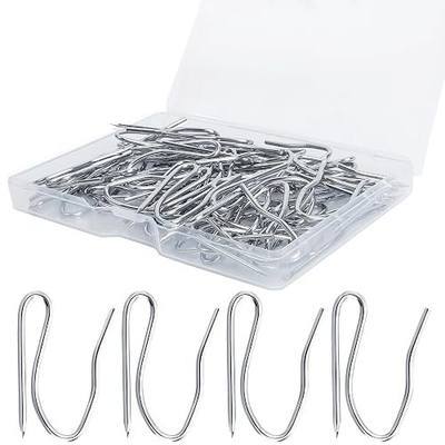 VRSS Drapery Hooks Pins for Curtains, 1.2 Inch Stainless Steel, 60 Pack | Pin-On