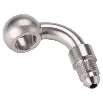 3AN Male to 10mm 3/8" Banjo 90 Degree Stainless Steel Brake Hose Fitting Adapter