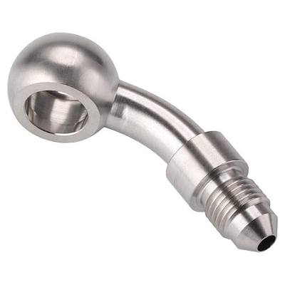 3AN Male to 10mm 3/8" Banjo 45 Degree Stainless Steel Brake Hose Fitting Adapter
