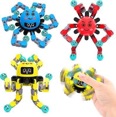 Transformable Fidget Spinner Toys for Kids and Adults,3 Pcs Travel Toys for Boys Girls Sensory Toy ADHD Stress Relief Toy,Party Favors Birthdays Gifts for Teens Road Trip Travel Essentials