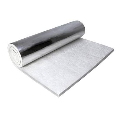 Aluminum Foil Faced Ceramic Fiber Blanket, 8# Density, 1/2" x 24" x 60" | 2400F Rated, High Temperature Insulation for Furnace Kiln Forge Fireplace Pizza Oven Stove HVAC Welding Soldering