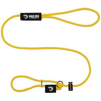 Easy Leader Dog Leash 1/4" x 6' Yellow Signature Rope - Made in USA Slip Lead with Figure 8 Attachment