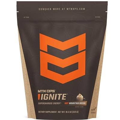 MTN OPS Hot Ignite Focus & Energy Coffee, Mountain Mocha | 200mg Caffeine, Focus & Energy Coffee, Nootropic Blend, L-Arginine & L-Citrulline