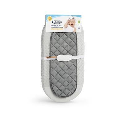 Graco Premium Oval Contoured Changing Pad with Bonus Cover and Water-Resistant Liner – GREENGUARD Gold Certified, Cocoon-Like Oval Contoured Shape, Fits All Standard Changing Toppers, Ultra-Soft Cover