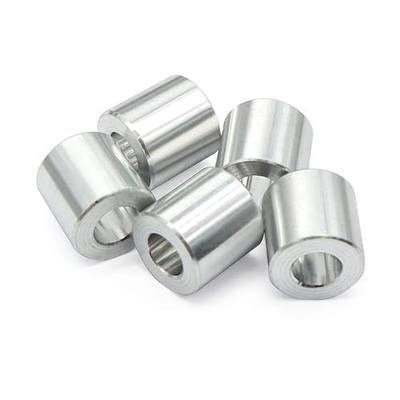 25pcs Aluminum Spacer 1/2" OD x 1/4" ID x 1/2" Length, Round Spacer, Unthreaded Standoff Bushing Plain Finish, Fits Screws Bolts 1/4"