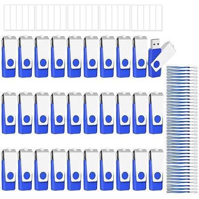 (Not 256GB) 256MB 50 Pack of Flash Drives Bulk USB 2.0 Drives Pack (Blue) | EASTBULL USB Drive Bulk Thumb Drive 256MB with 50 Strings and Labels