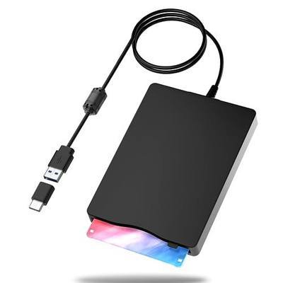 Yaeonku Floppy Disk Reader,External Floppy Drive, 3.5" USB &Type C Floppy Disk Reader Portable 1.44 MB FDD for PC, Laptop and Desktop Compatible with Windows 2000/XP/Vista/7/8/10/11