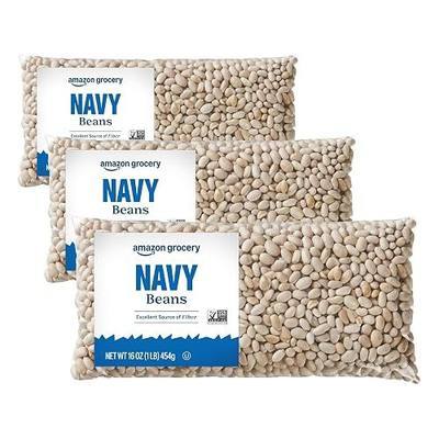 Amazon Grocery, Navy Beans, 16 Oz (Pack of 3)