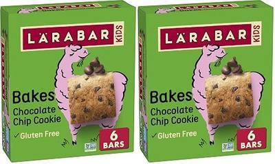 Larabar Kids Chocolate Chip Cookie Gluten Free Bars, 0.96 oz bars, 6 ct (Pack of 2)