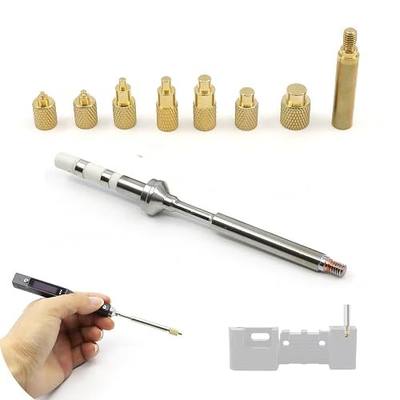 Heat Set Insert Tool Hot Melt Brass Knurled Nut Embedded Insertion Tip Adapter Kit 3D Printed Parts Install for TS100 TS101 Pine64 936 Soldering Iron (Heat Set Insert Tool)