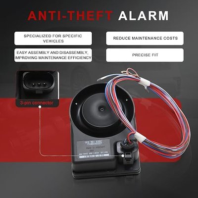 1K0951605A 1K0951605C Anti Theft Alarm Siren Horn Set Replacement for VW Golf GTI Jetta Audi A3 A4 A5 A6 Q5 Q7 TT