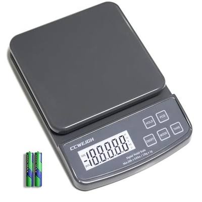 Postal Scales 26lbs/0.03oz High Precision Food Scale for Kitchen with Hold,Tare and PCS,Portable Shipping Scale for Packages, Small Kitchen Business,Jewelry,Batteries Included (Grey26lbs/1kg)