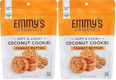 EMMYS Organic Peanut Butter Coconut Cookie, 6 OZ (Pack of 2)