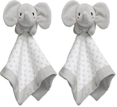 Pearhead Elephant Security Blanket, Soft Baby Lovey for Babies, Snuggle Toy Stuffed Animal, Newborn Infant and Toddler Security Toy, Baby Boy or Baby Girl Lovie, New Baby Gift, Gray Elephant Lovey
