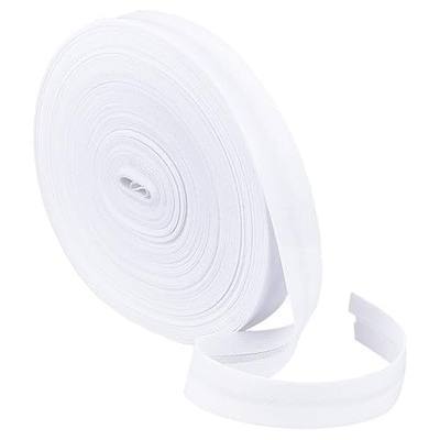 BENECREAT 21.87 Yards White Bias Binding Tape, 1/2 inch Wide Single Fold Bias Tape Hemming Tape for DIY Garment Sewing, Seaming, Piping, Quilting