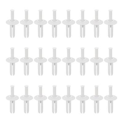 DTGN 1/4" x 3/4" (D x L) Nylon Nail Drive Anchors - 25Pack - Good for Mechanical Equipment - Mushroom Nail Drive Anchors - White