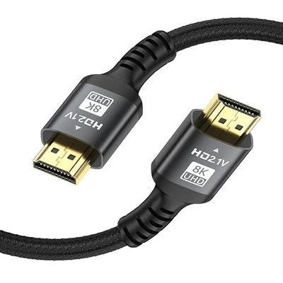 8K HDMI 6.6ft Cable High Speed HDMI Braided Nylon Wire,Support 48Gbps 8K@60Hz 4K@120HZ, 2.2 &2.3,DTS:X,HDR,eARC,Compatible with Roku TV/3D/PS5/HDTV/Laptop/Blu-ray