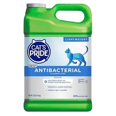 Cat's Pride Antibacterial Cat Litter: Destroys 99.9% of Odor-Causing Bacteria - Powerful Odor Control - Premium Lightweight Clumping Litter - Scented, 12 Pounds