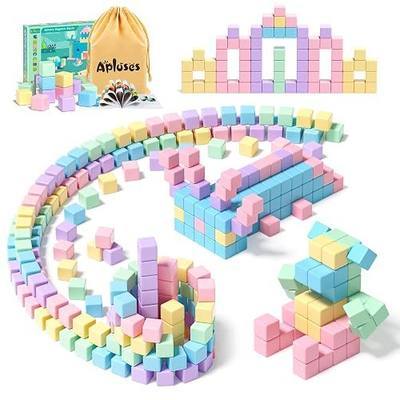 Apluses 45PCS Magnetic Blocks - Toddler Girl Toys, Magnet Building Blocks, STEM Sensory Outdoor Autism Toys for 3-5 Year Old Boys & Girls, Magnetic Cubes Classroom Must Haves for Kids Ages 3+