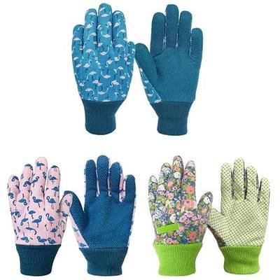 3 Pairs Pack Garden Gloves for Kids, Toddlers - Gardening Gifts, Children's Gloves (Medium for Age 5-6)