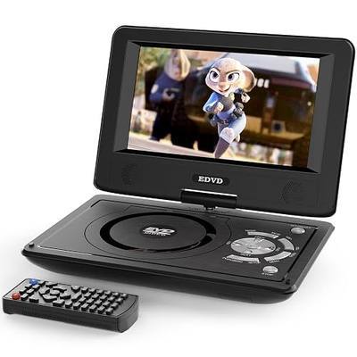 11.5" Portable DVD Player for Kids and Car, 9.5" Swivel HD Screen with 4-6 Hours Built-in Battery, Support Sync Screen to TV, Support SD Card/USB/Multiple Disc Formats (Black)