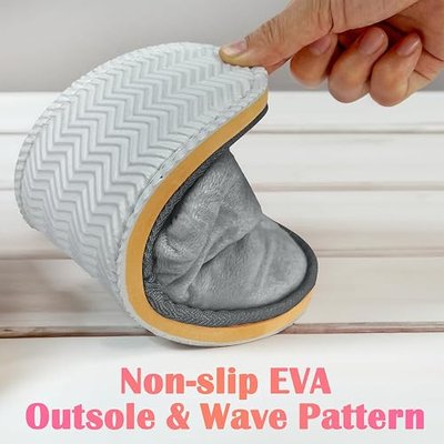 6-12 Pairs Disposable Slippers for Guests Non-slip Spa Slippers, Super Large Crystal Velvet Closed Toe Guest Slippers Reusable Thickened Upper & Sole Hotel Slippers for Women, Men, Travel