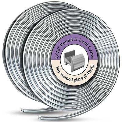 3/16'' Round H Lead Came for Stained Glass - 12 Ft H Channel Lead Hobby Came for All Your Stained Glass Supplies by Glassco