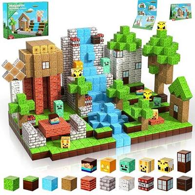 Magnetic Blocks-100PCS Magnetic Building Blocks Magnetic Tiles Stacking, Build Magnet Forest Set, STEM Montessori Sensory Toys for Kids Boys Girls Ages 3 4 5 6 7 8 9 10 Christmas Birthday Gifts